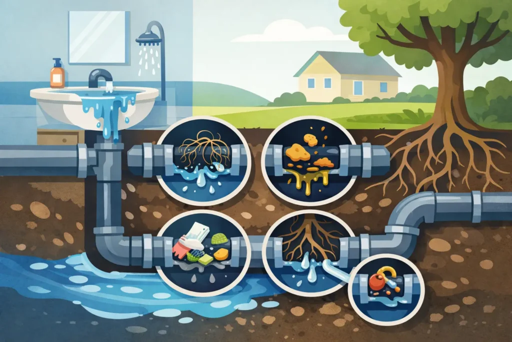 What Causes Blocked Drains in Your Property?